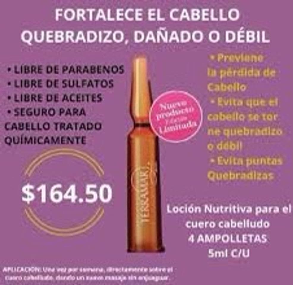 Producto Loción nutritiva para el cabello 