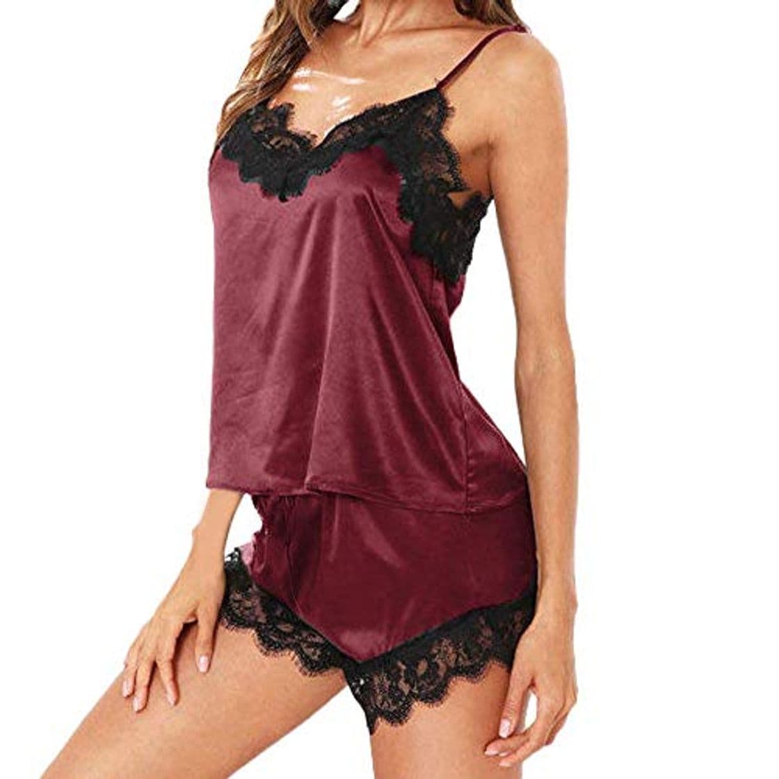 Fashion Tuopuda Mujer Dormir Sexy Lencería de Conjuntos Encaje Camisolas Camisón Conjunto de Ropa Interior