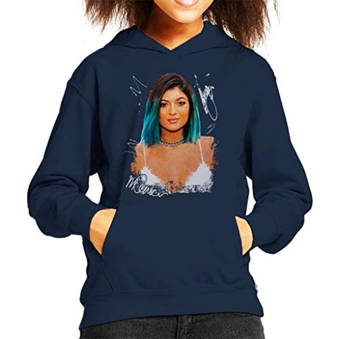 Fashion VINTRO Sudadera con Capucha para niños de Kylie Jenner Retrato Original de Sidney Maurer