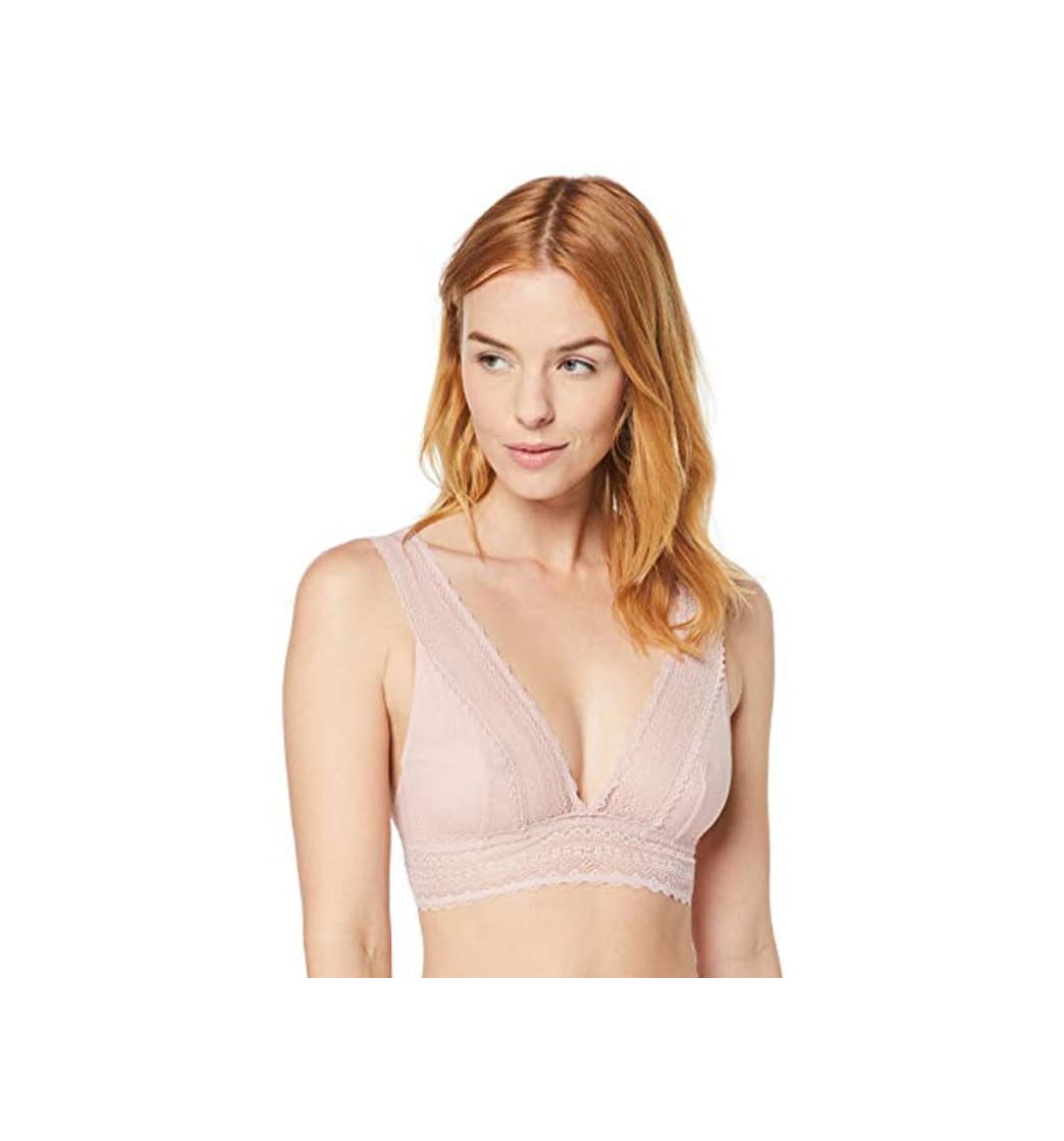 Product Marca Amazon - Iris & Lilly Bralette de Rejilla Mujer, Rosa