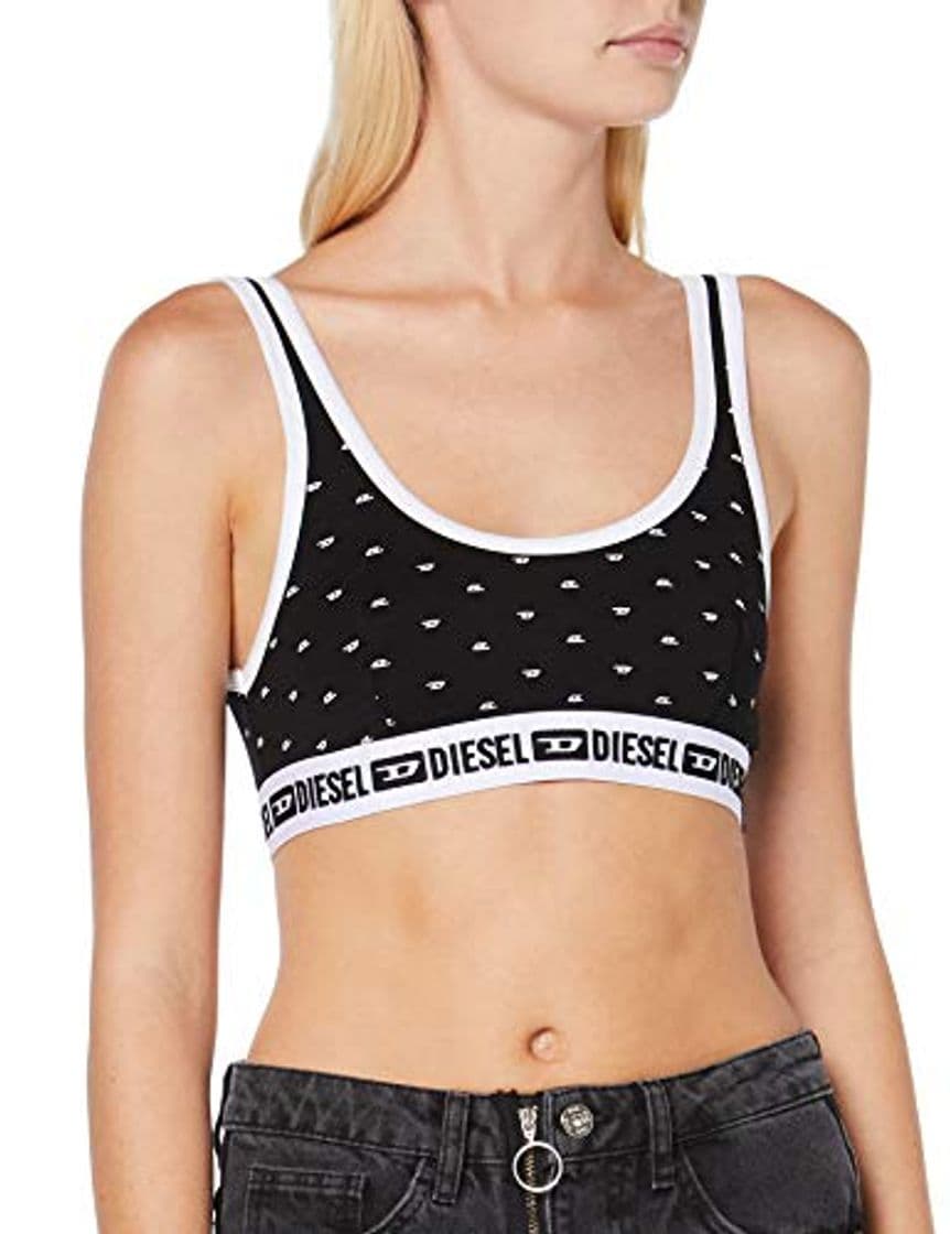 Fashion Diesel UFSB-BRAS, Sujetador Deportivo para Mujer, Negro