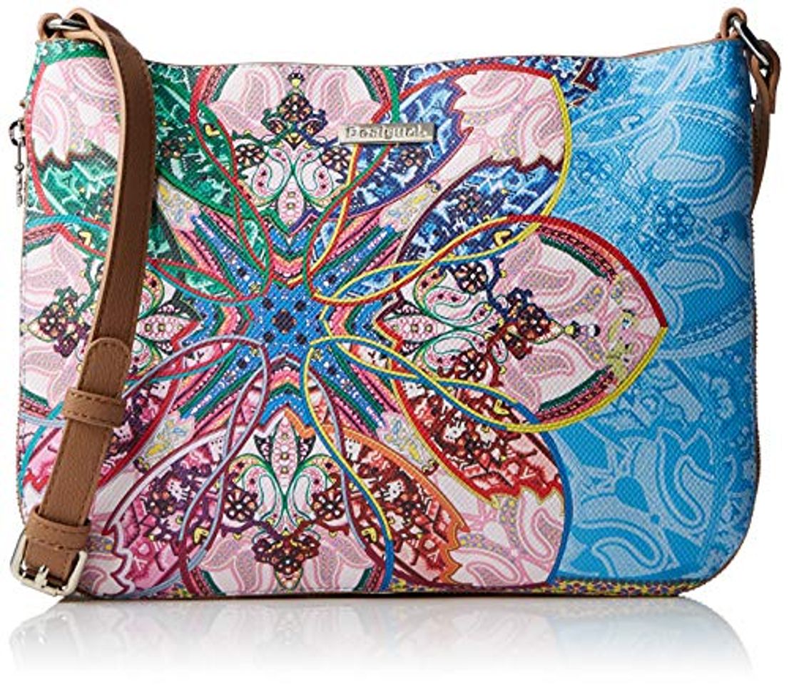 Moda Desigual - Bag Mexican Cards Molina Women, Bolsos bandolera Mujer, Azul