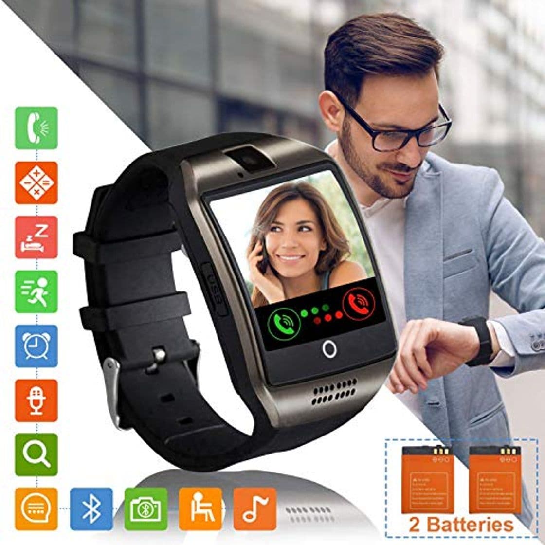 Electrónica Tipmant Reloj Inteligente Mujer Hombre Smartwatch Pantalla táctil con Ranura para Tarjeta