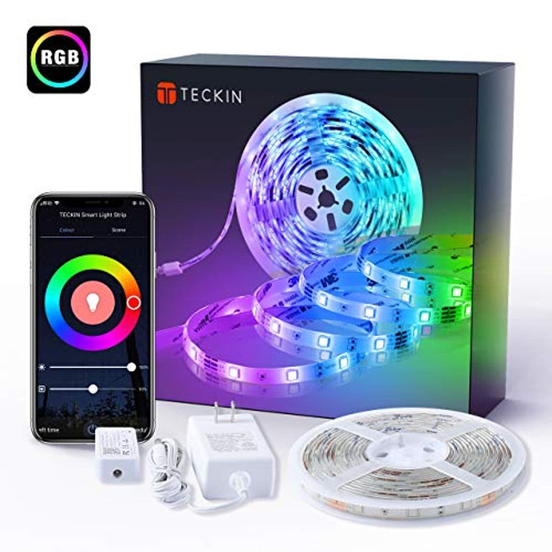 Producto TECKIN Tiras LED RGB Wifi 5M 5050 SMD Tira de Luces Colores