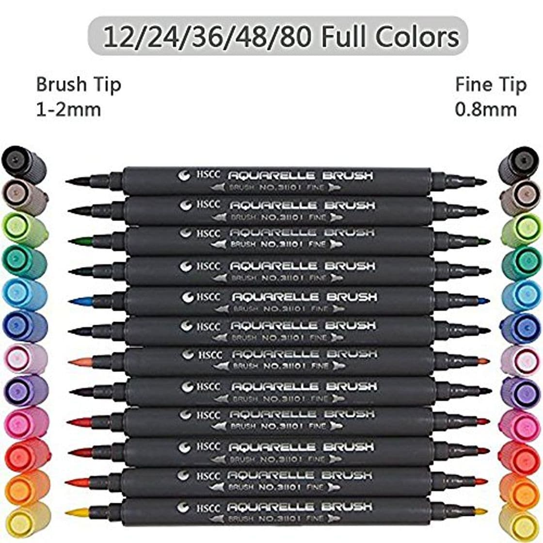 Product Set de rotuladores con doble punta de pincel - 12/24/36/48/80 colores -