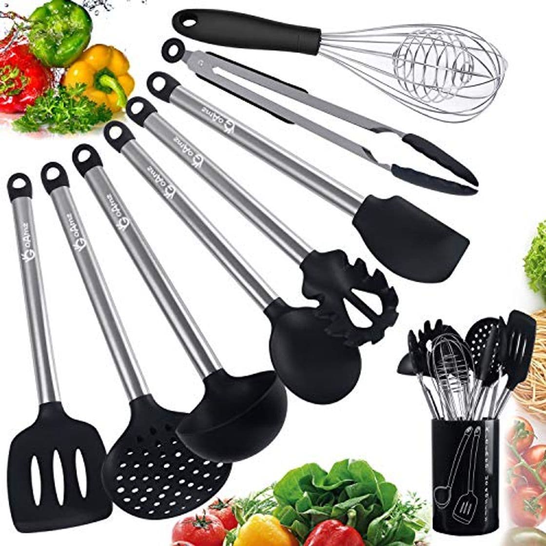 Producto Kit Utensilios de Cocina Silicona Set Herramientas Antiadherentes de Cocción 9 Piezas