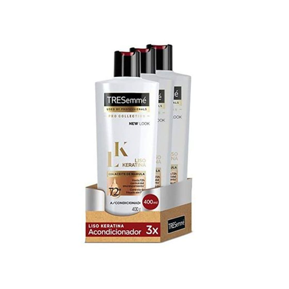 Beauty TRESemmé Acondicionador Liso Keratina - Paquete de 3 x 400 ml -