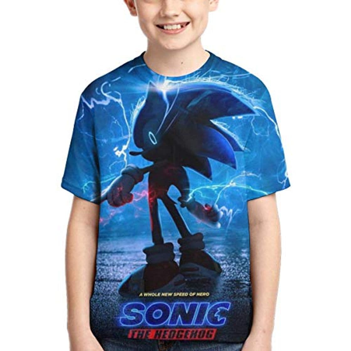 Moda HGdggvd Sonic The Hedgehog Niños Ropa de Dibujos Animados Niñas 3D Camisetas Divertidas Disfraz Niños Ropa de Primavera Camisetas para niños Top