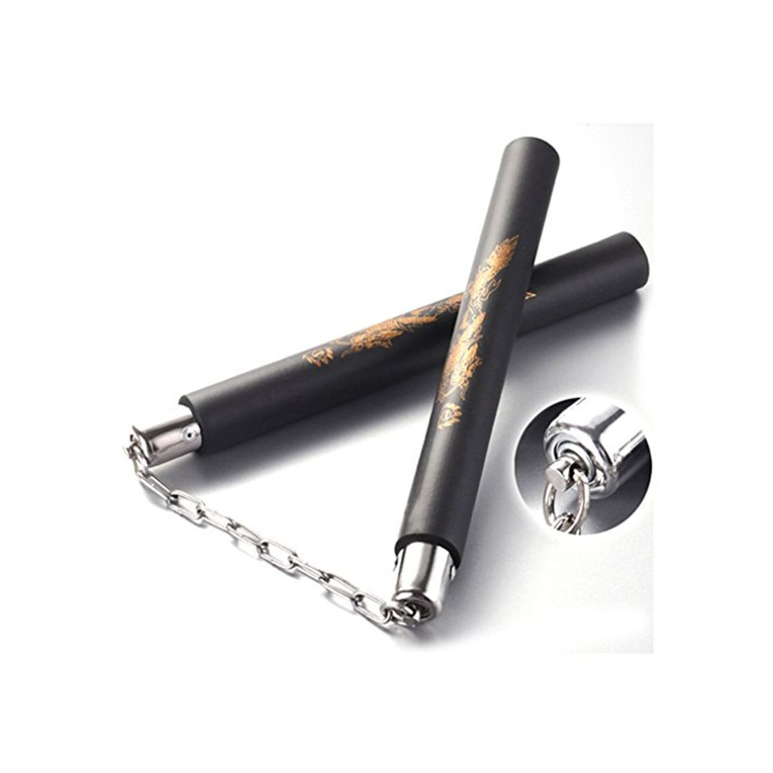 Producto Abree Nunchakus Espuma Goma Seguridad Entrenamiento con Cadena de Acero - Artes