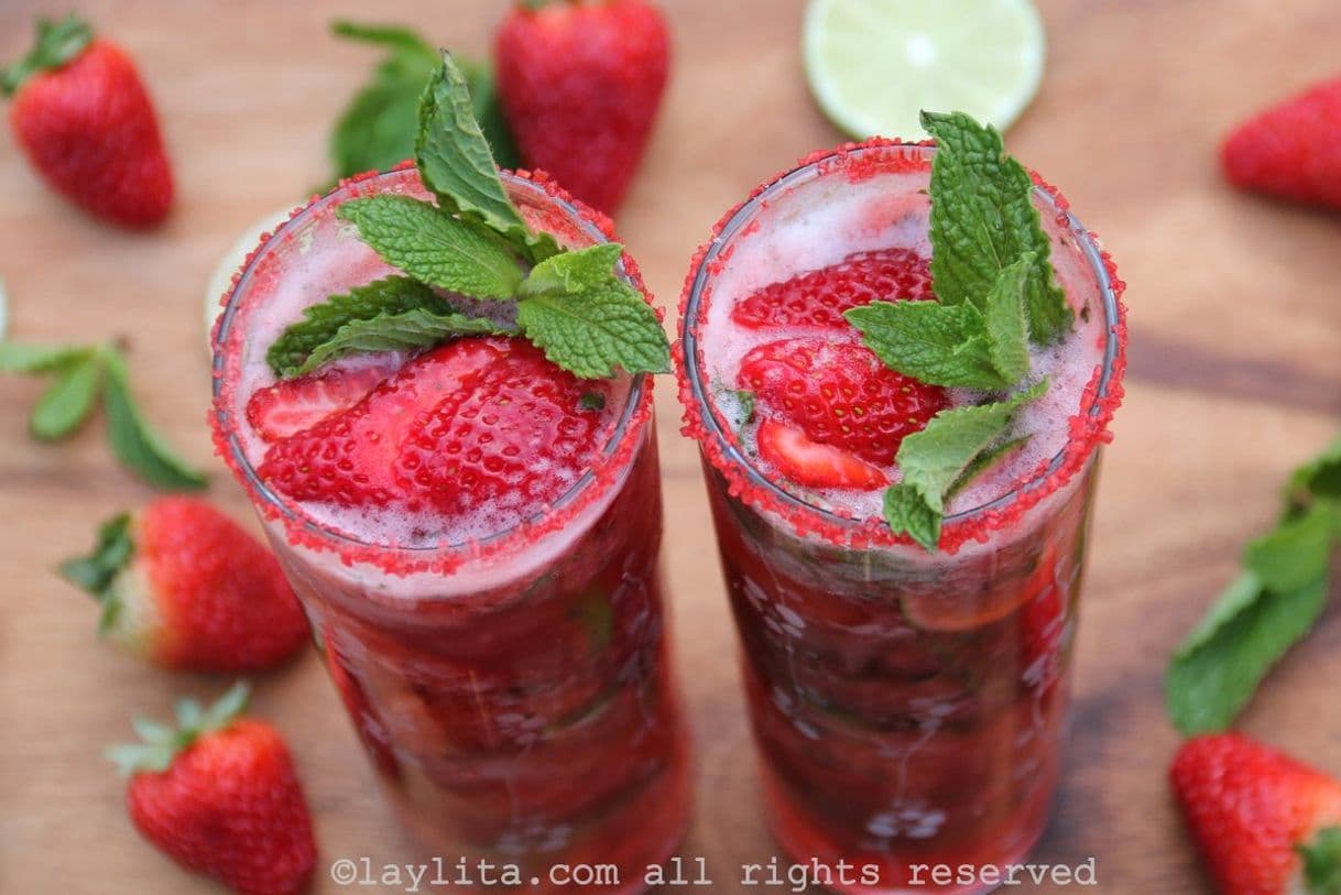 Fashion Mojitos de fresa o frutilla | Laylita.com – Recetas de Cocina