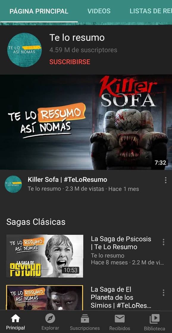 Moda Canal de Youtube Te lo resumo así nomás.