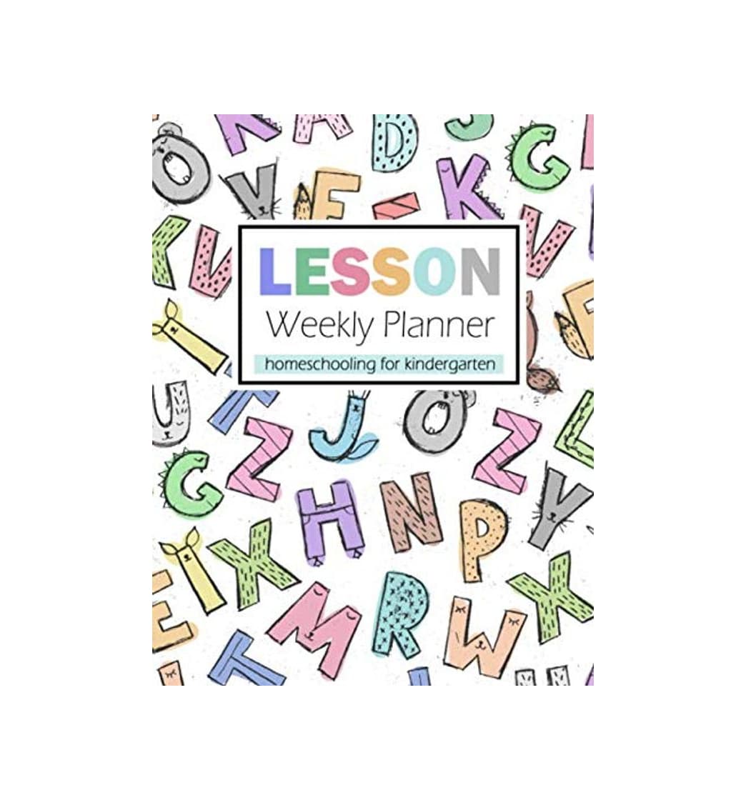 Book Lesson Weekly Planner homeschooling for kindergarten: homeschool planner large size 8.5" x