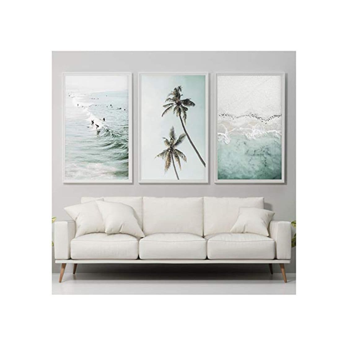 Producto RuiChuangKeJi Arte de la Pared Lienzo Coco Palmera Playa Mar Naturaleza Pintura