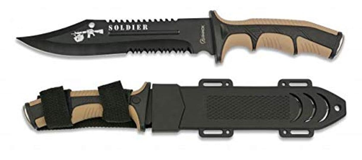 Producto Cuchillo Soldier Coyote Hoja 19 cm para Caza, Pesca, Camping, Outdoor, Supervivencia