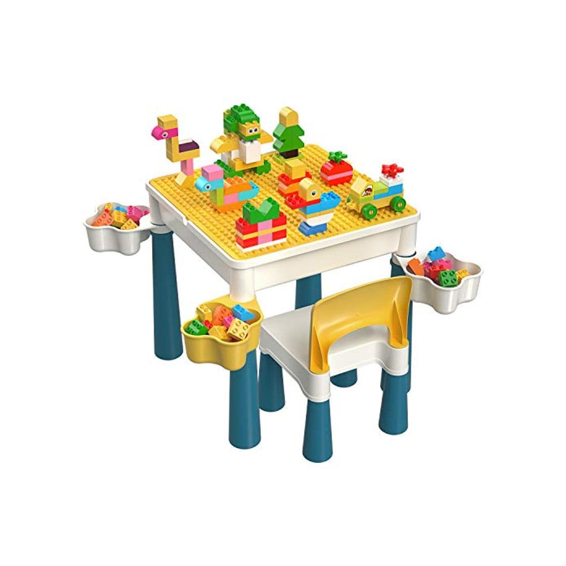 Producto burgkidz Juego de Mesa y Silla para Niños con 130 Piezas de