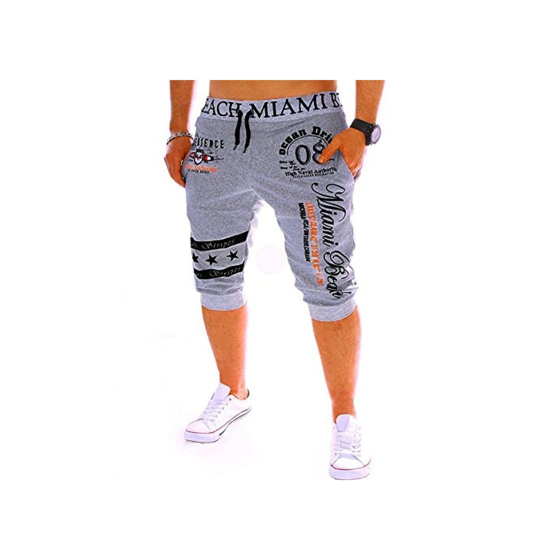 Fashion Pantalones Cortos Casual Deportivos de Hombre Subfamily,Moda Masculina Personalidad Casual impresión Digital