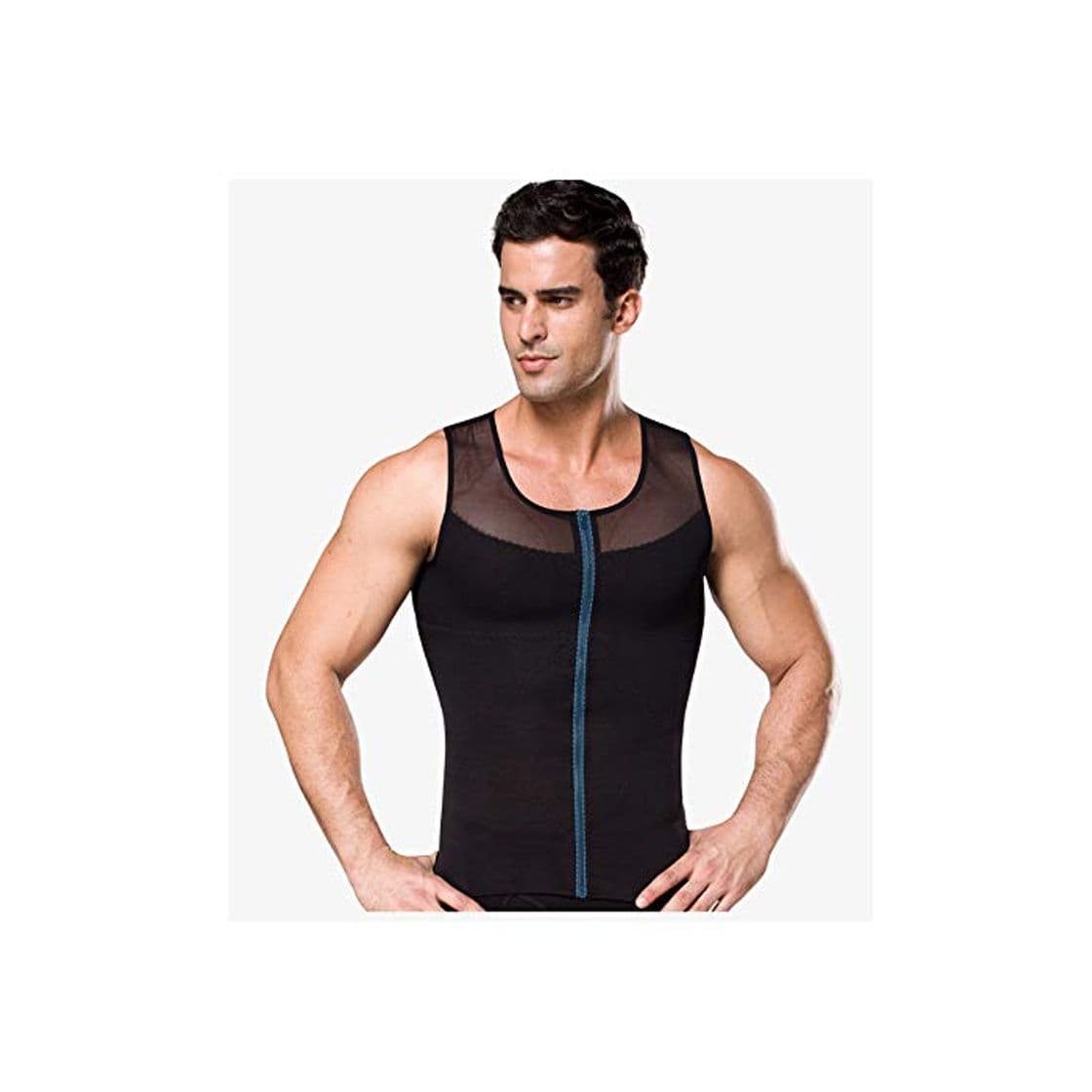 Moda QMKJ para Hombre Adelgaza la Talladora del Cuerpo de la Cremallera de