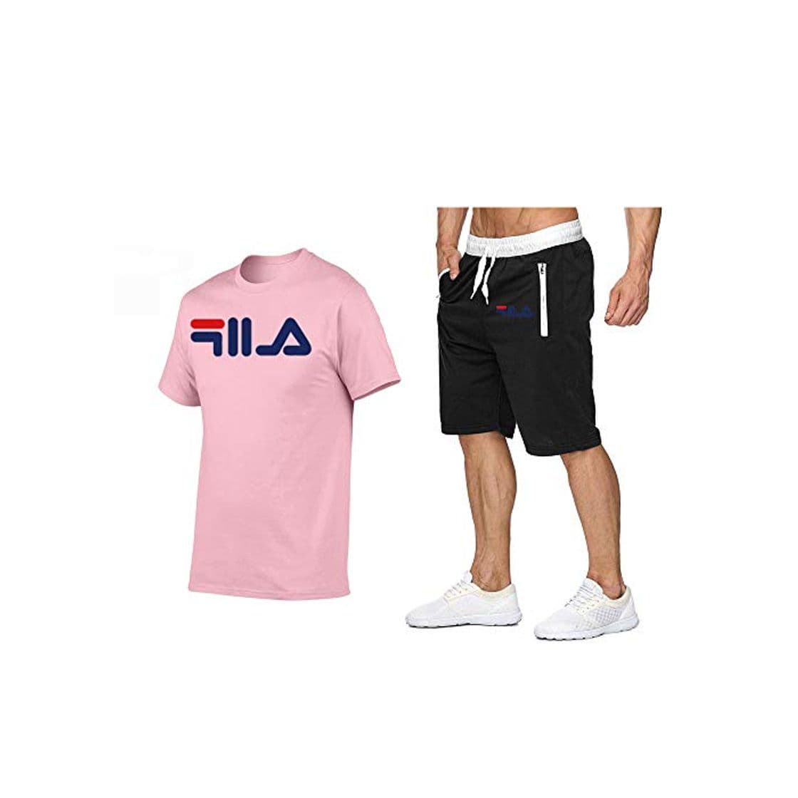 Moda ZWLXY Conjuntos Corrientes De Los Hombres Transpirable T-Short