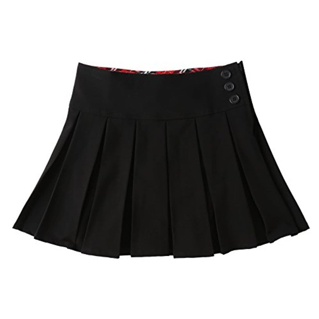 Producto Bienzoe Niña Elástico Poliéster Plisado Uniforme Escolar Danza Falda Negro 12