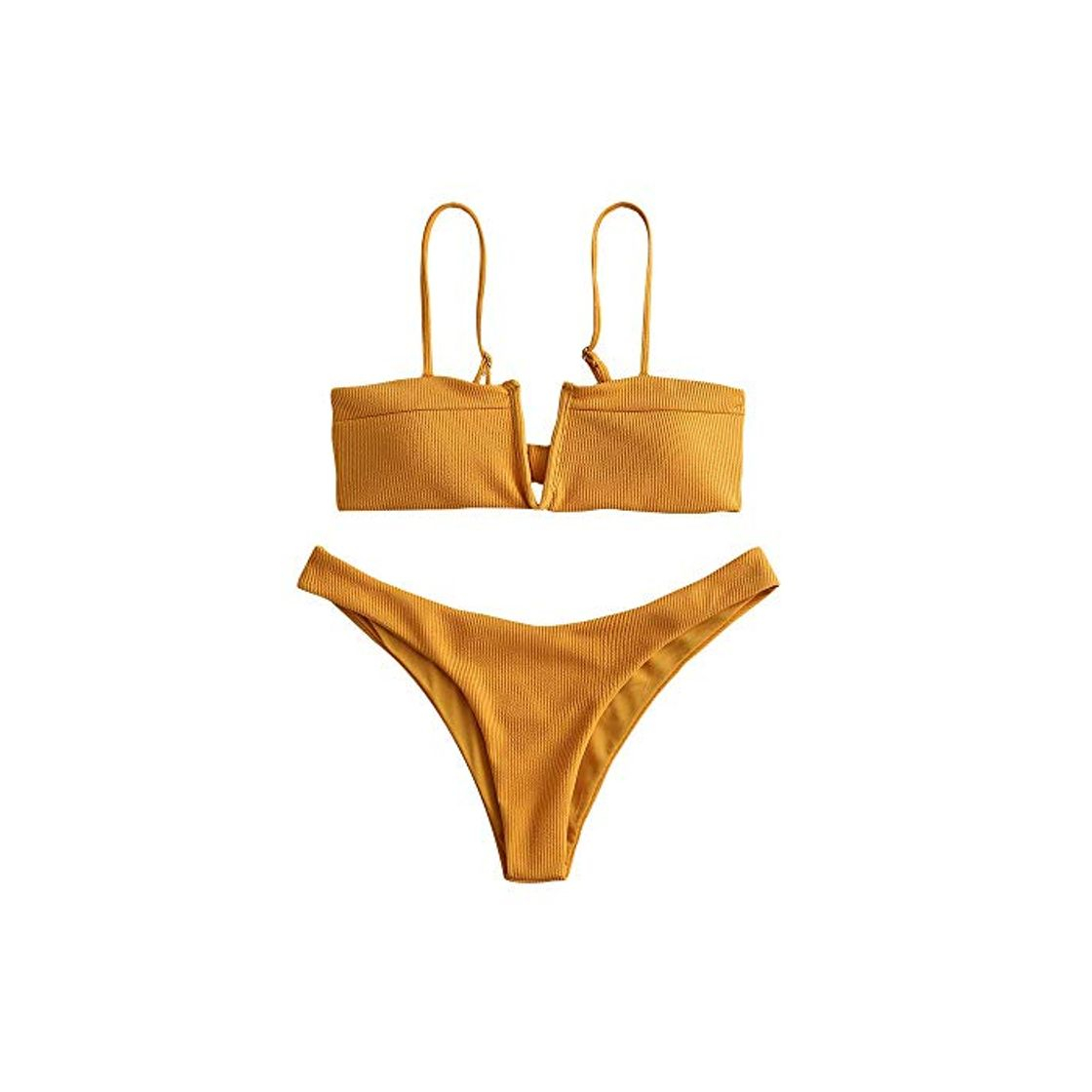 Moda ZAFUL Set De Bikini con Relleno Lazada en Espalda Escote en V