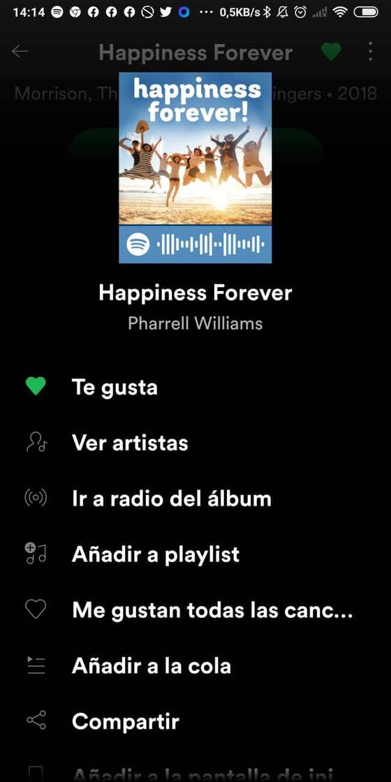 Canción Happines florecer play list 