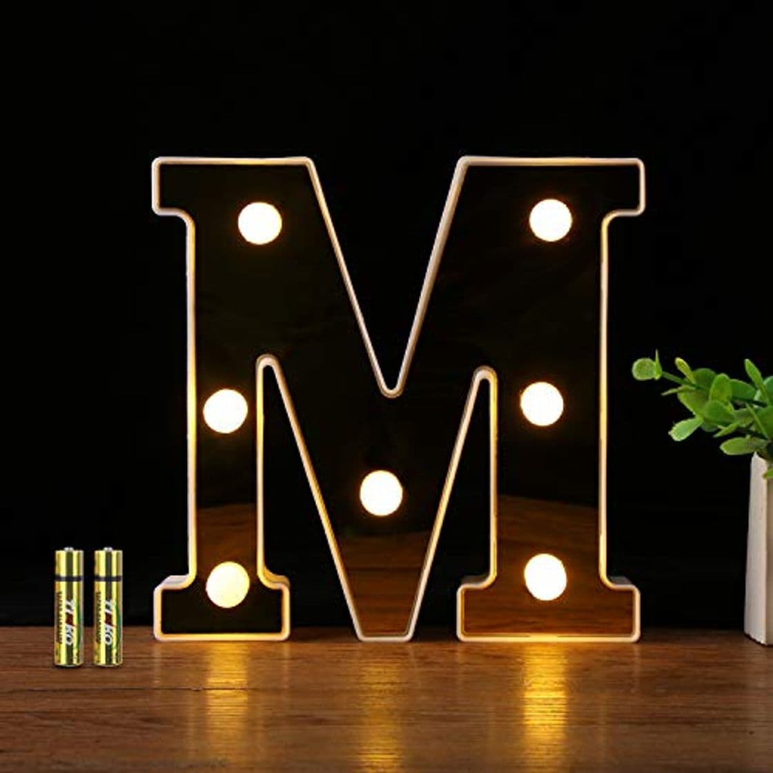 Producto HONPHIER® Letras luces alfabeto lámpara LED carta iluminación letras iluminadas Nachtlichter decoración