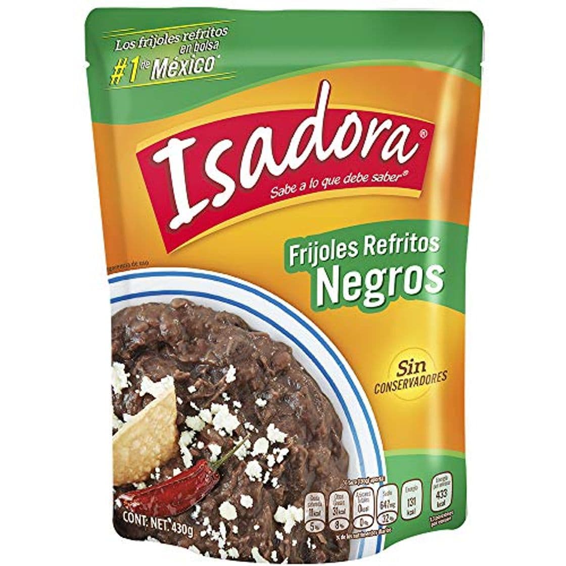 Product Frijoles Refritos Negros ISADORA 430g