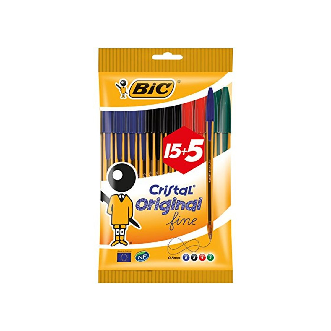 Producto BIC Cristal Original Fine - Bolsa de 15+5 bolígrafos