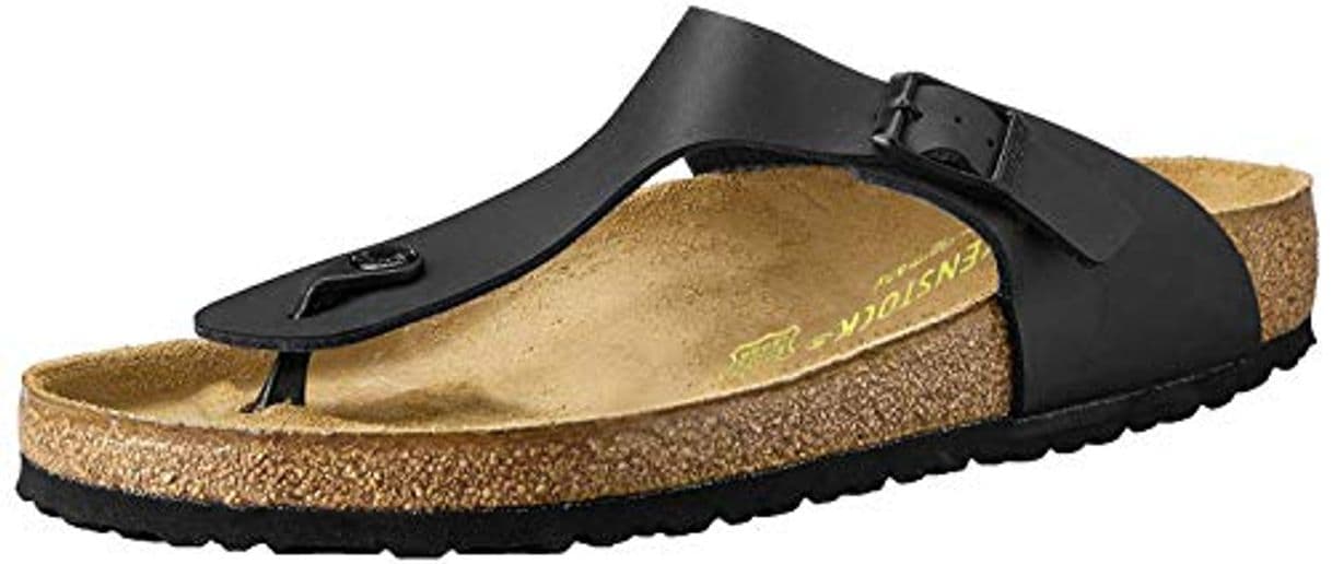 Fashion Birkenstock Gizeh Birko-Flor, Chanclas para Mujer, Negro