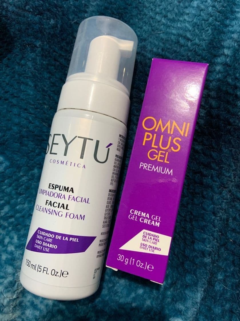 Moda Espuma limpiadora facial y crema en gel Omni plus de Seytú🥰