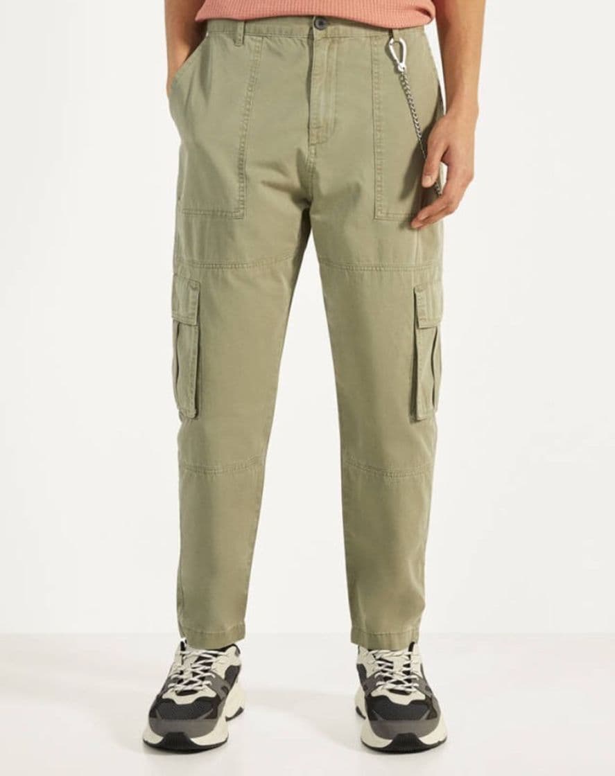 Moda Pantalón cargo con cadena
