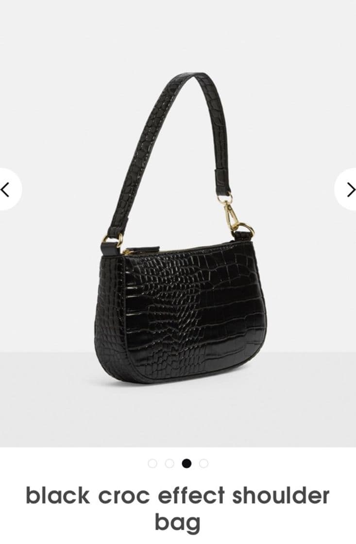 Moda Black Croc Effect Shoulder Bag | Missguided