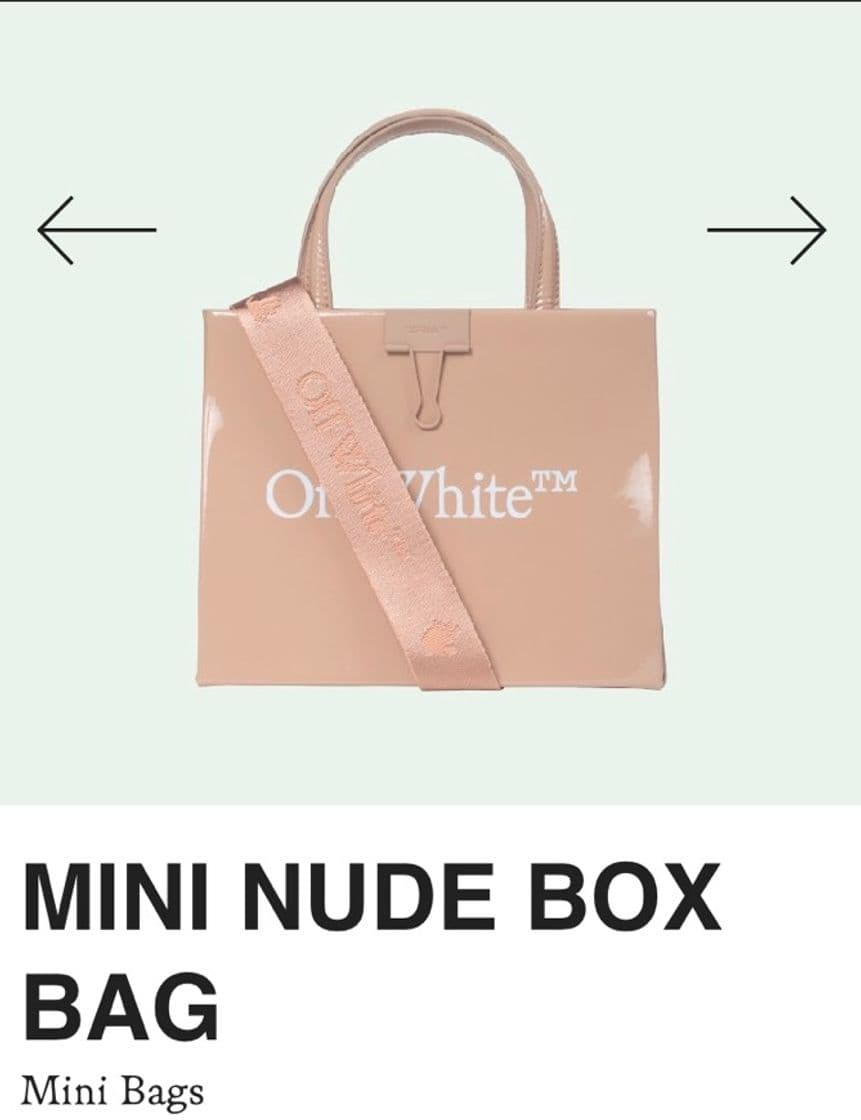 Moda MINI NUDE BOX BAG | Off-White Official Website