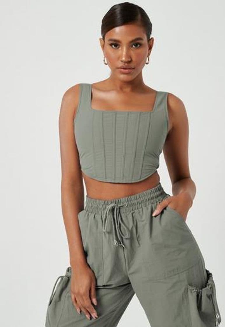 Moda Sage Corset Crop Top | Missguided