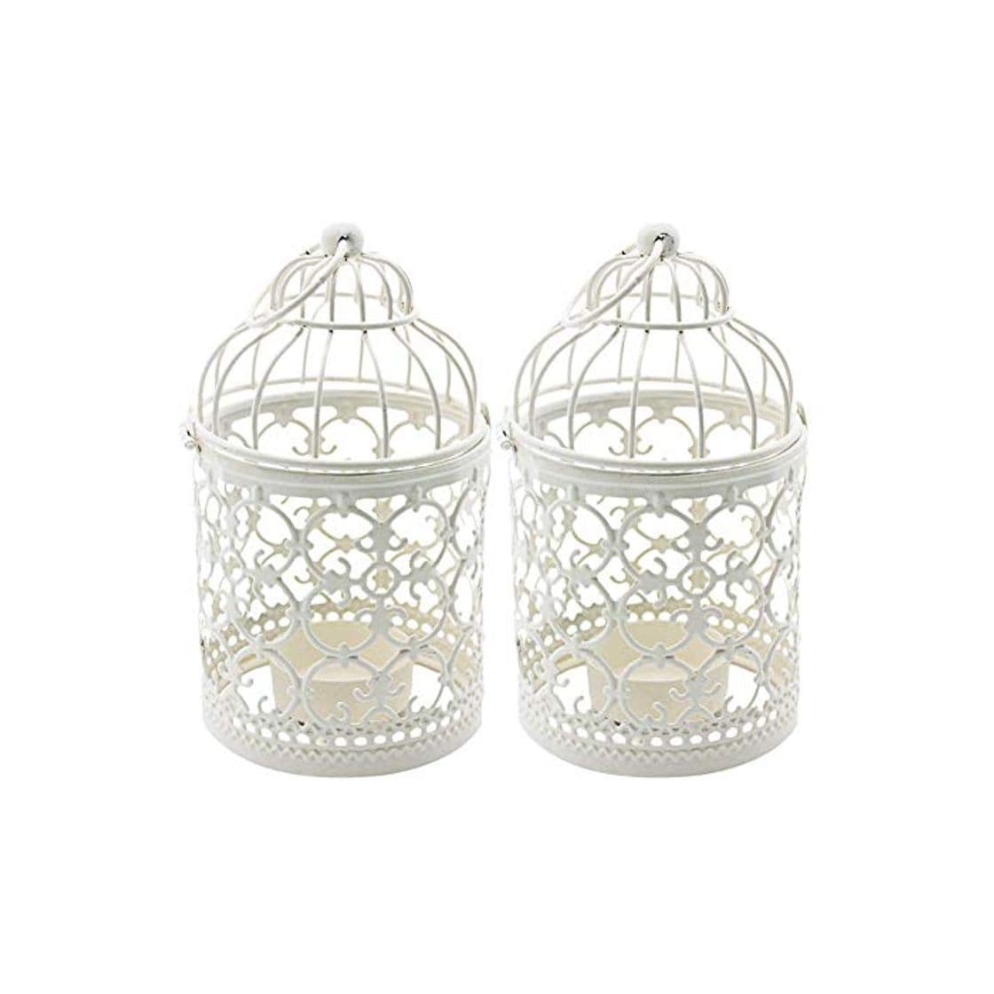 Producto Ciaoed 2 PCS Estilo Jaula de Pájaro Patrón Hueco Sostenedor de Vela de Hierro Creativo tallar Patrón Candelero Artes para la Decoración Del Banquete de Boda