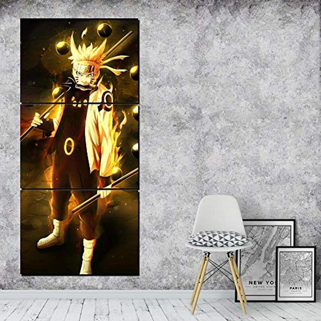 Product Cuadro en lienzo mural 3 paneles Naruto pintura moderna animación animación decoración del hogar módulo póster marco de la sala 40x60cmx3pcs Sin marco