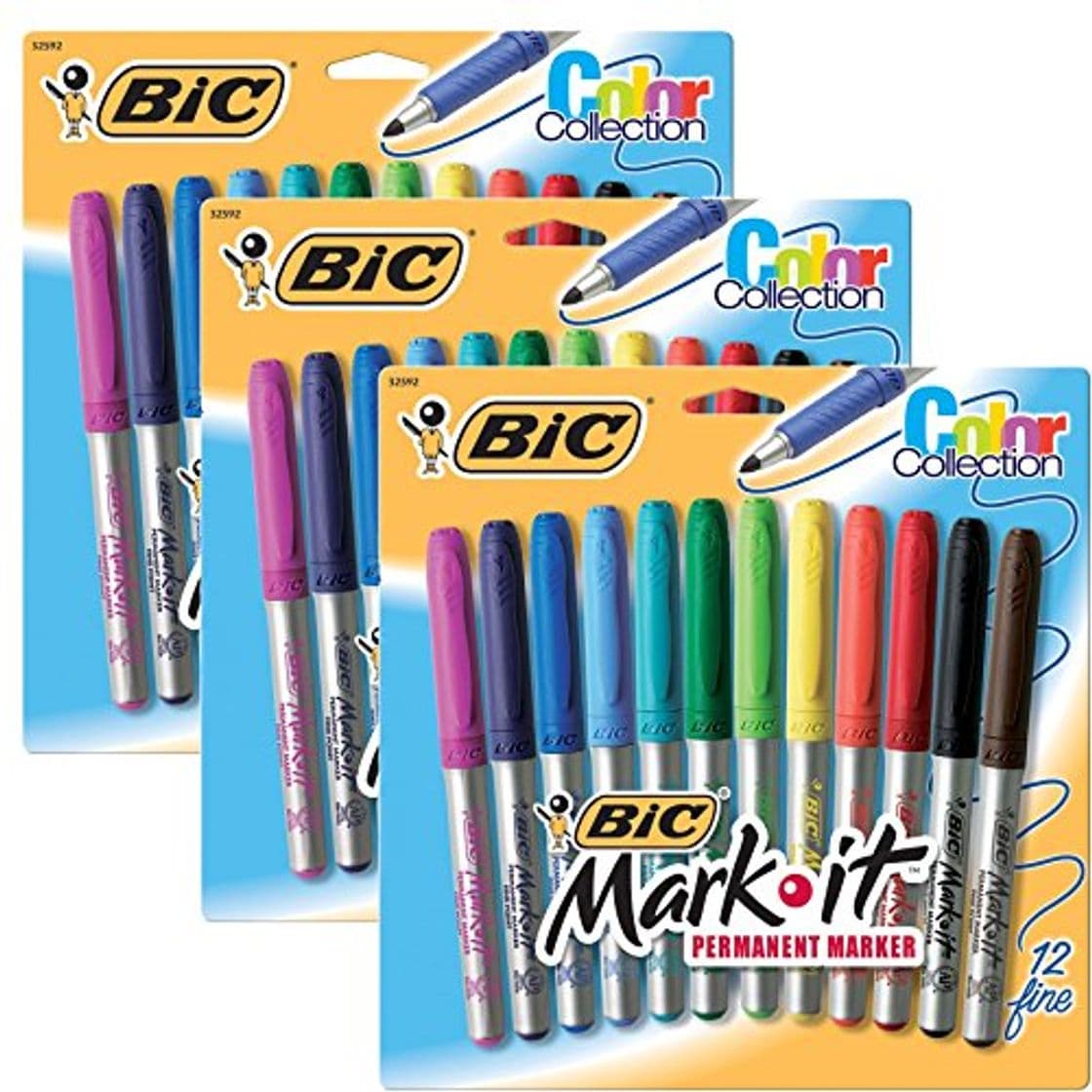 Product BIC gpmap12-ast Mark-ittm Marcador Permanente Color Collection 12 Count