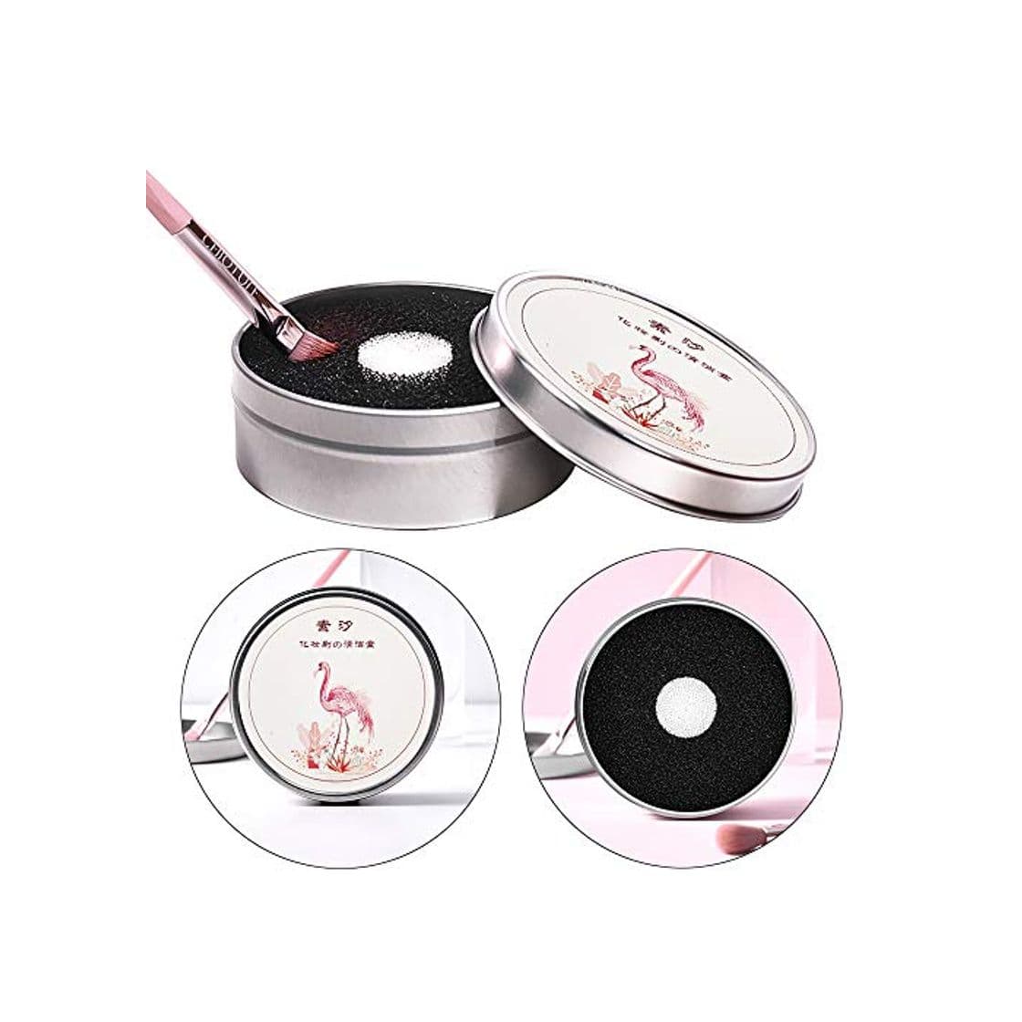 Product Limpiador Brochas Maquillaje 2 Esponja Caja Eliminación Color Para Pinceles Maquillaje No