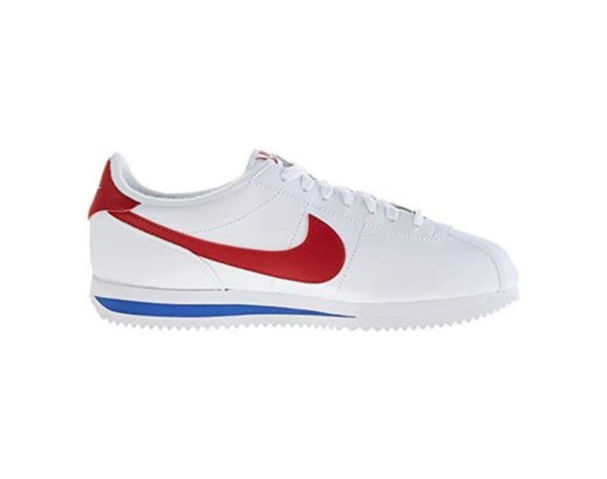 Fashion Nike Men's Cortez Basic Leather Shoe, Zapatillas de Running para Hombre, Blanco