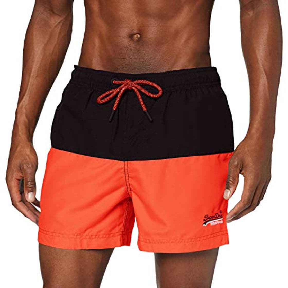 Moda Superdry Beach Volley Swim Short Bañador para Hombre, Naranja