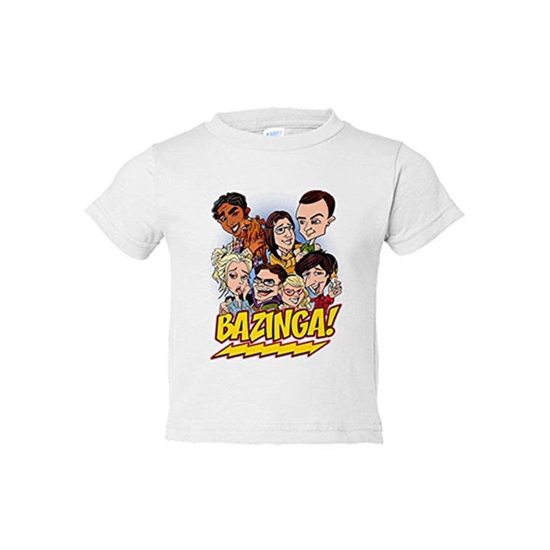 Moda Camiseta niño ilustración parodia Bazinga la teoría del Big Bang - Blanco