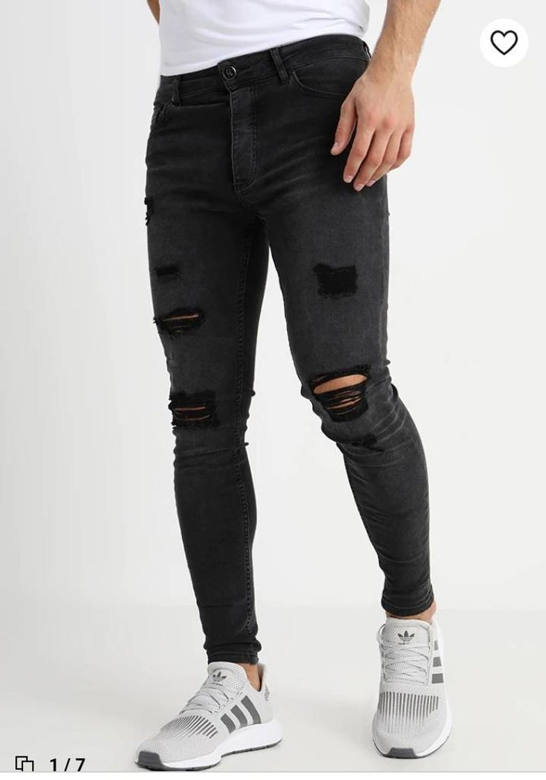 Fashion Gym King DISTRESSED - Vaqueros pitillo - dark grey - Zalando.es