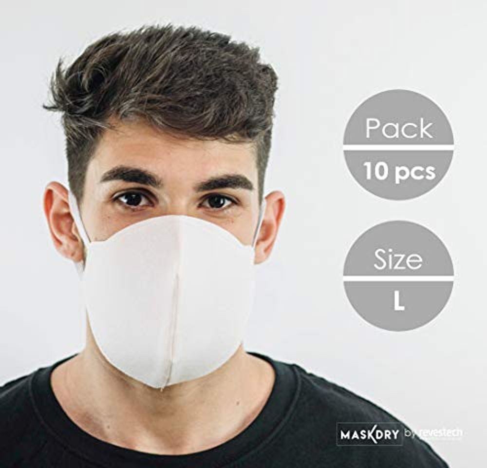 Producto Pack 10 mascarillas higiénicas lavables 2 gomas