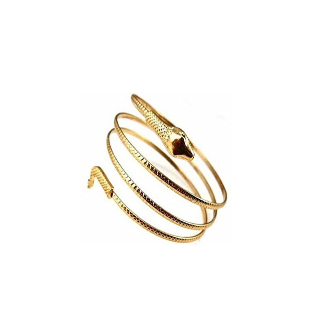 Fashion TOOGOO Brazalete de ajorca de brazal de puno de brazo superior spiral de serpiente enroscado de moda Plata