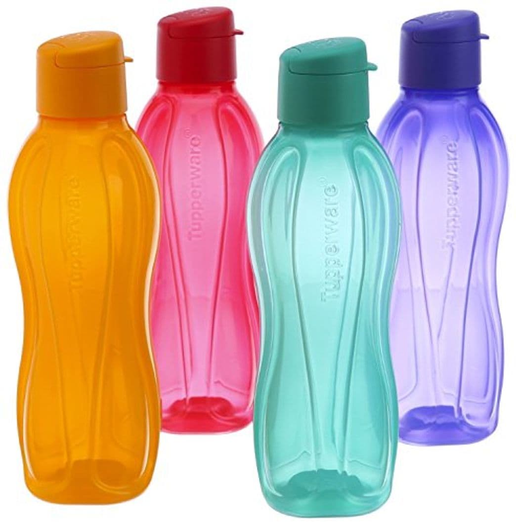 Product Tupperware Eco Sports Water Bottle Flip Top 1 Ltr 4pcs by Tupperware