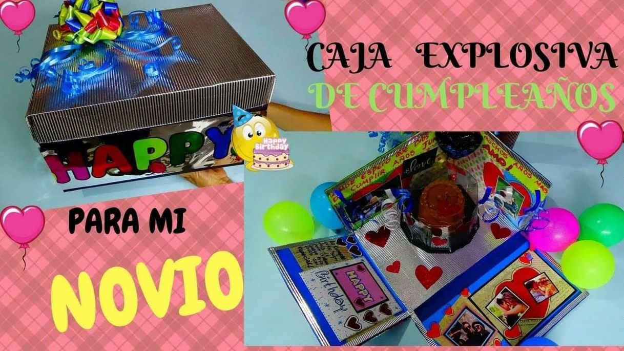 Fashion CAJA EXPLOSIVA DE CUMPLEAÑOS PARA MI NOVIO - creaciones beti