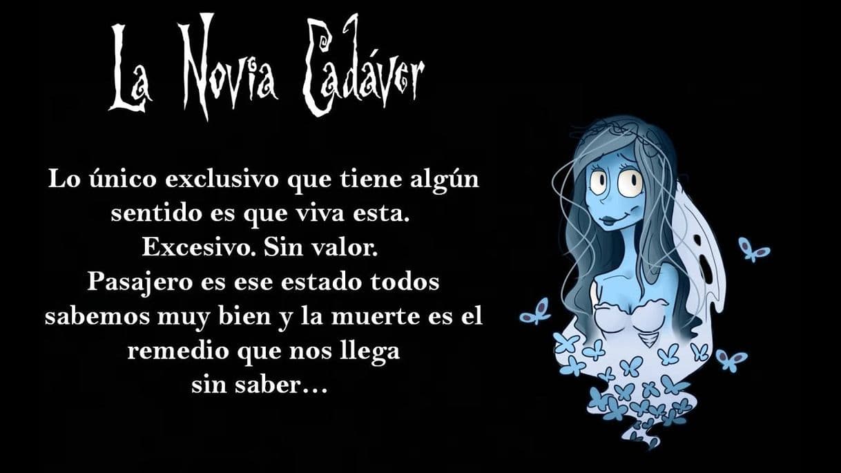 Fashion El Cadáver De La Novia- Una Lagrima que dar. 🥺🖤🦖