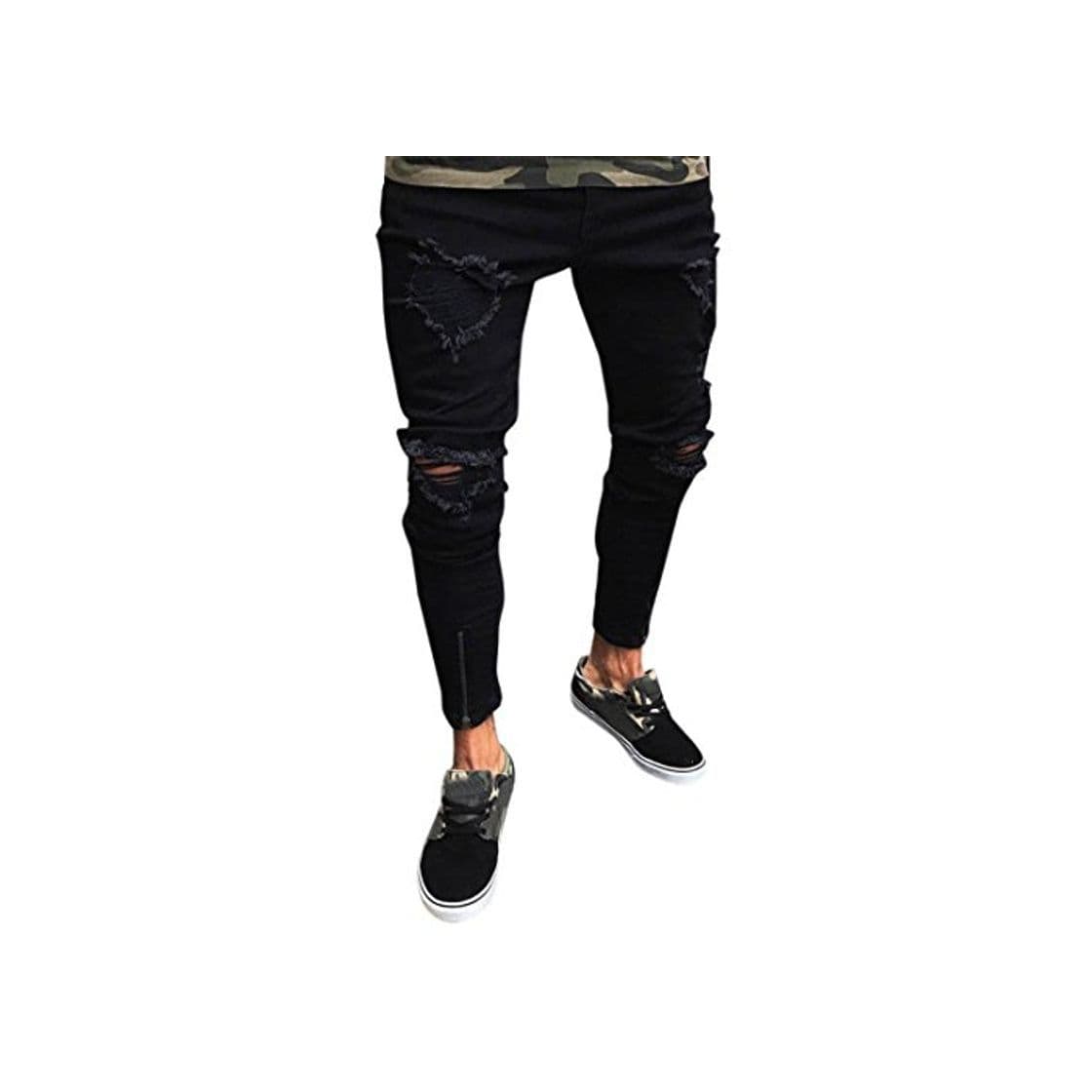 Producto LuckyGirls Pantalones Vaqueros Hombres Rotos Pitillo Originales Slim Fit Skinny Pantalones Casuales