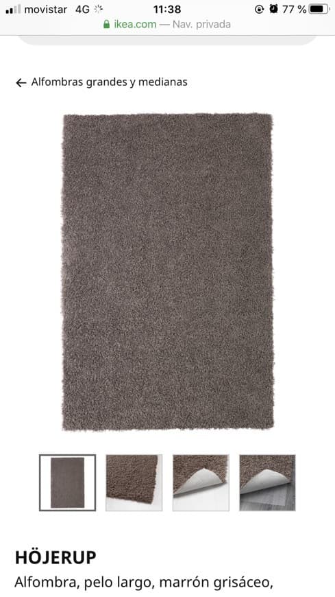 Producto HÖJERUP Alfombra