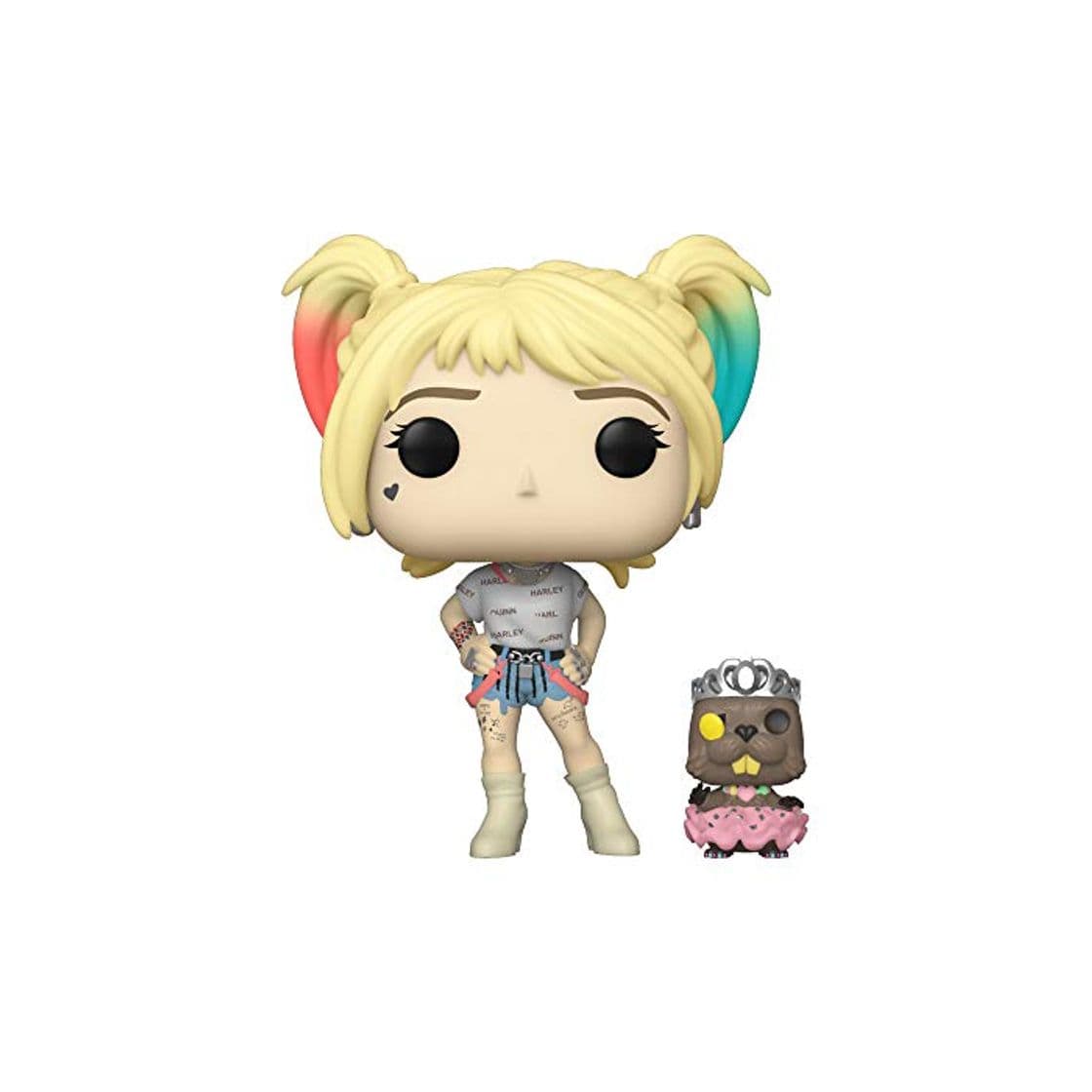 Juego Funko- Pop Heroes: Birds of Prey-Harley Quinn w/Beaver Collectible Figure, Multicolor